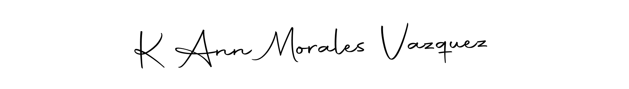 Design your own signature with our free online signature maker. With this signature software, you can create a handwritten (Autography-DOLnW) signature for name K Ann Morales Vazquez. K Ann Morales Vazquez signature style 10 images and pictures png