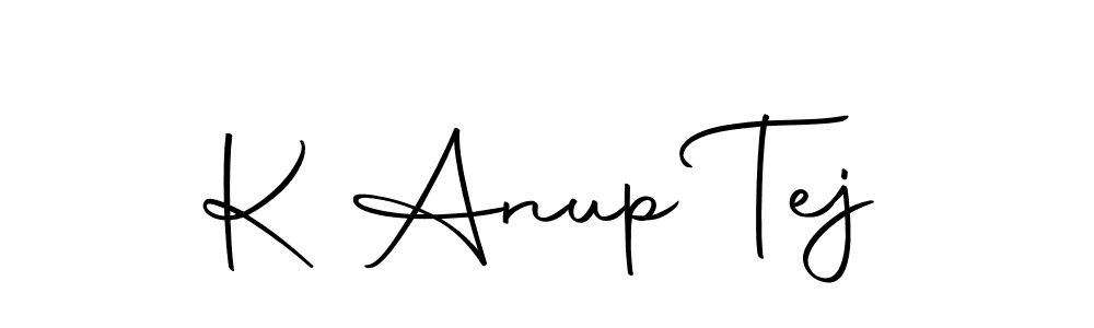 Here are the top 10 professional signature styles for the name K Anup Tej. These are the best autograph styles you can use for your name. K Anup Tej signature style 10 images and pictures png