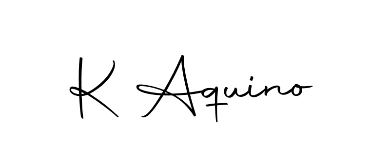 How to make K Aquino name signature. Use Autography-DOLnW style for creating short signs online. This is the latest handwritten sign. K Aquino signature style 10 images and pictures png