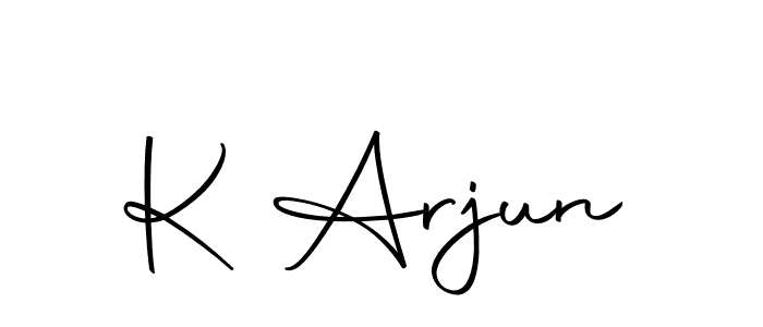 Use a signature maker to create a handwritten signature online. With this signature software, you can design (Autography-DOLnW) your own signature for name K Arjun. K Arjun signature style 10 images and pictures png