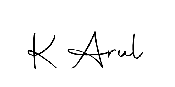 Make a short K Arul signature style. Manage your documents anywhere anytime using Autography-DOLnW. Create and add eSignatures, submit forms, share and send files easily. K Arul signature style 10 images and pictures png