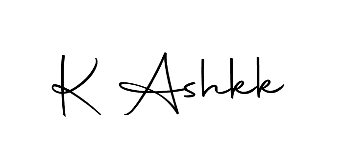 Use a signature maker to create a handwritten signature online. With this signature software, you can design (Autography-DOLnW) your own signature for name K Ashkk. K Ashkk signature style 10 images and pictures png