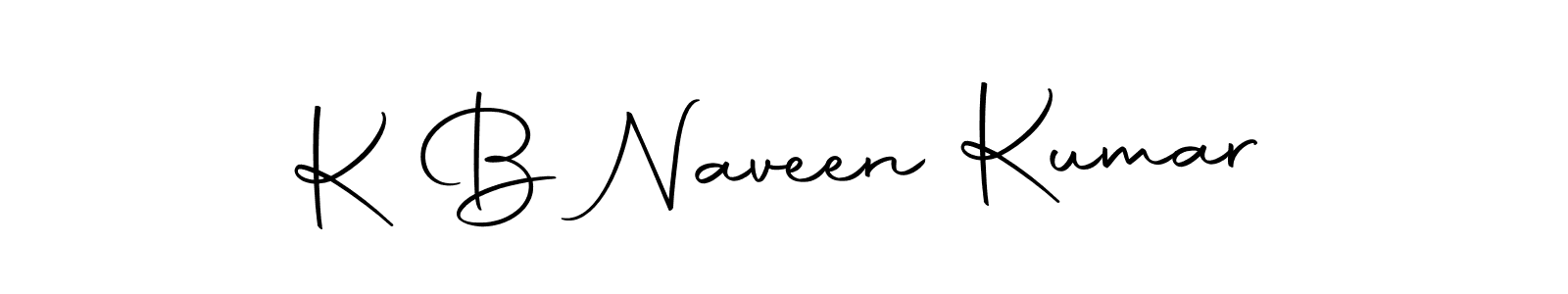 Design your own signature with our free online signature maker. With this signature software, you can create a handwritten (Autography-DOLnW) signature for name K B Naveen Kumar. K B Naveen Kumar signature style 10 images and pictures png