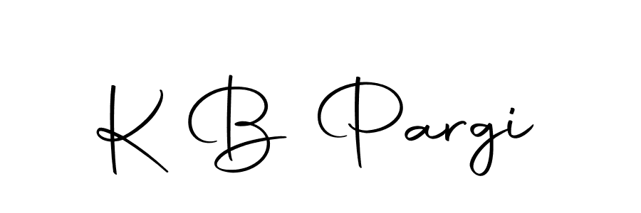 Design your own signature with our free online signature maker. With this signature software, you can create a handwritten (Autography-DOLnW) signature for name K B Pargi. K B Pargi signature style 10 images and pictures png