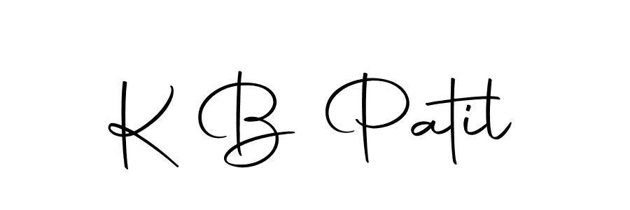 Create a beautiful signature design for name K B Patil. With this signature (Autography-DOLnW) fonts, you can make a handwritten signature for free. K B Patil signature style 10 images and pictures png