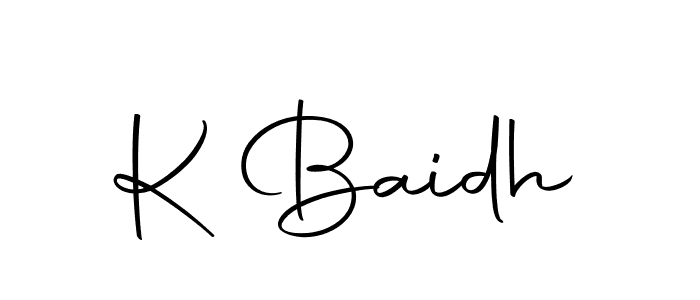 Make a beautiful signature design for name K Baidh. With this signature (Autography-DOLnW) style, you can create a handwritten signature for free. K Baidh signature style 10 images and pictures png