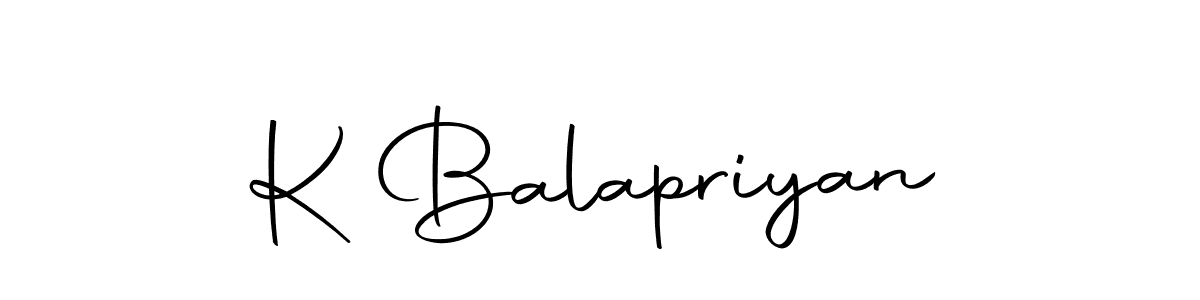 Design your own signature with our free online signature maker. With this signature software, you can create a handwritten (Autography-DOLnW) signature for name K Balapriyan. K Balapriyan signature style 10 images and pictures png