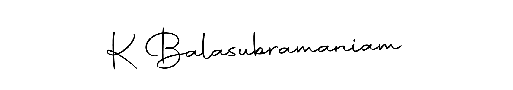 How to make K Balasubramaniam signature? Autography-DOLnW is a professional autograph style. Create handwritten signature for K Balasubramaniam name. K Balasubramaniam signature style 10 images and pictures png