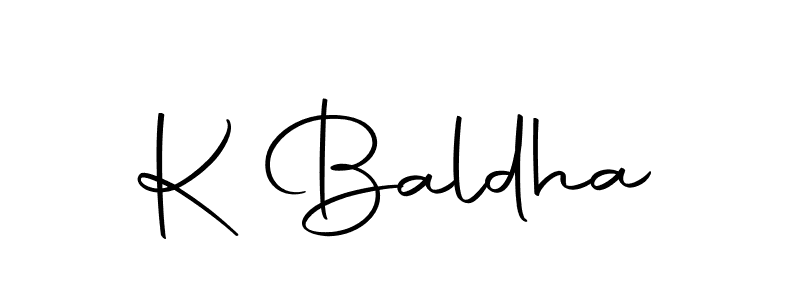 Make a beautiful signature design for name K Baldha. With this signature (Autography-DOLnW) style, you can create a handwritten signature for free. K Baldha signature style 10 images and pictures png