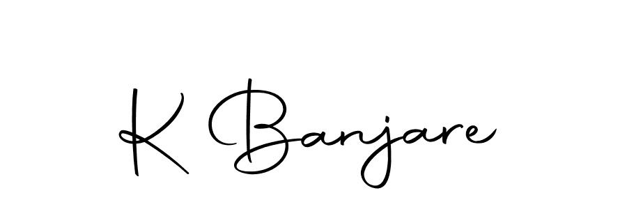 You should practise on your own different ways (Autography-DOLnW) to write your name (K Banjare) in signature. don't let someone else do it for you. K Banjare signature style 10 images and pictures png