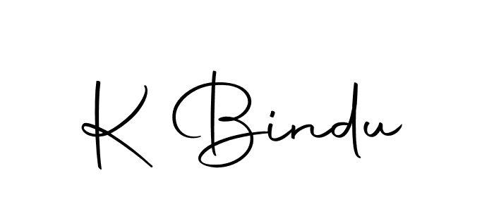 Design your own signature with our free online signature maker. With this signature software, you can create a handwritten (Autography-DOLnW) signature for name K Bindu. K Bindu signature style 10 images and pictures png