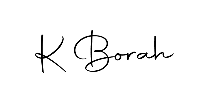 Create a beautiful signature design for name K Borah. With this signature (Autography-DOLnW) fonts, you can make a handwritten signature for free. K Borah signature style 10 images and pictures png