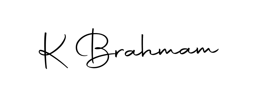 Make a beautiful signature design for name K Brahmam. With this signature (Autography-DOLnW) style, you can create a handwritten signature for free. K Brahmam signature style 10 images and pictures png