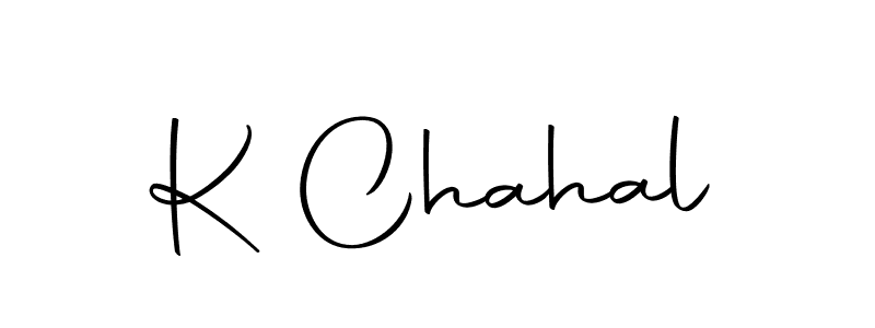 The best way (Autography-DOLnW) to make a short signature is to pick only two or three words in your name. The name K Chahal include a total of six letters. For converting this name. K Chahal signature style 10 images and pictures png