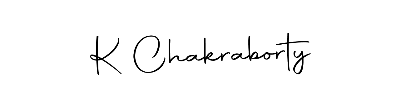 How to make K Chakraborty name signature. Use Autography-DOLnW style for creating short signs online. This is the latest handwritten sign. K Chakraborty signature style 10 images and pictures png