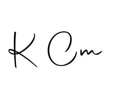 Similarly Autography-DOLnW is the best handwritten signature design. Signature creator online .You can use it as an online autograph creator for name K Cm. K Cm signature style 10 images and pictures png