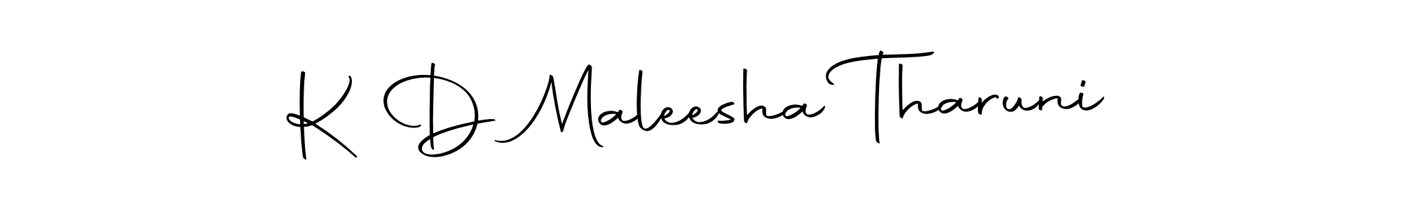 Design your own signature with our free online signature maker. With this signature software, you can create a handwritten (Autography-DOLnW) signature for name K D Maleesha Tharuni. K D Maleesha Tharuni signature style 10 images and pictures png