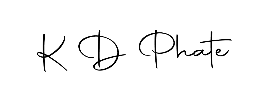 K D Phate stylish signature style. Best Handwritten Sign (Autography-DOLnW) for my name. Handwritten Signature Collection Ideas for my name K D Phate. K D Phate signature style 10 images and pictures png