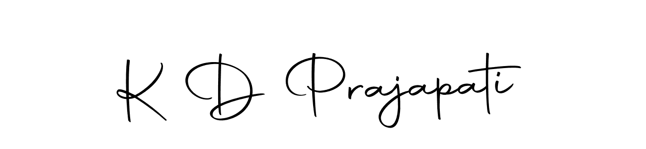 Use a signature maker to create a handwritten signature online. With this signature software, you can design (Autography-DOLnW) your own signature for name K D Prajapati. K D Prajapati signature style 10 images and pictures png