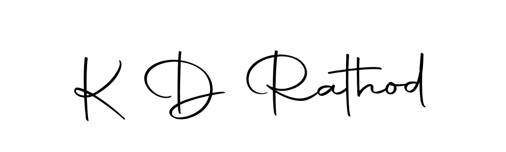 Design your own signature with our free online signature maker. With this signature software, you can create a handwritten (Autography-DOLnW) signature for name K D Rathod. K D Rathod signature style 10 images and pictures png