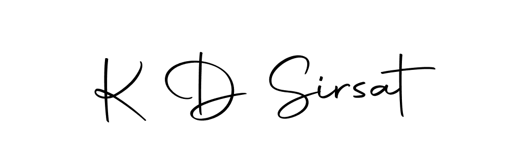 The best way (Autography-DOLnW) to make a short signature is to pick only two or three words in your name. The name K D Sirsat include a total of six letters. For converting this name. K D Sirsat signature style 10 images and pictures png