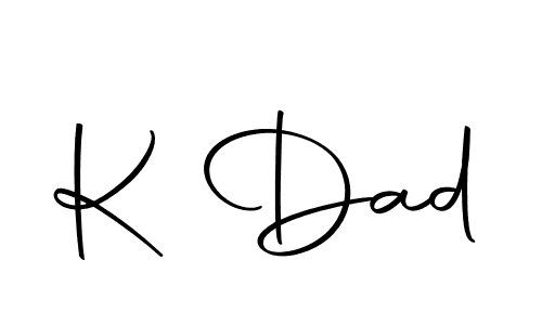 Design your own signature with our free online signature maker. With this signature software, you can create a handwritten (Autography-DOLnW) signature for name K Dad. K Dad signature style 10 images and pictures png