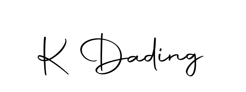 K Dading stylish signature style. Best Handwritten Sign (Autography-DOLnW) for my name. Handwritten Signature Collection Ideas for my name K Dading. K Dading signature style 10 images and pictures png