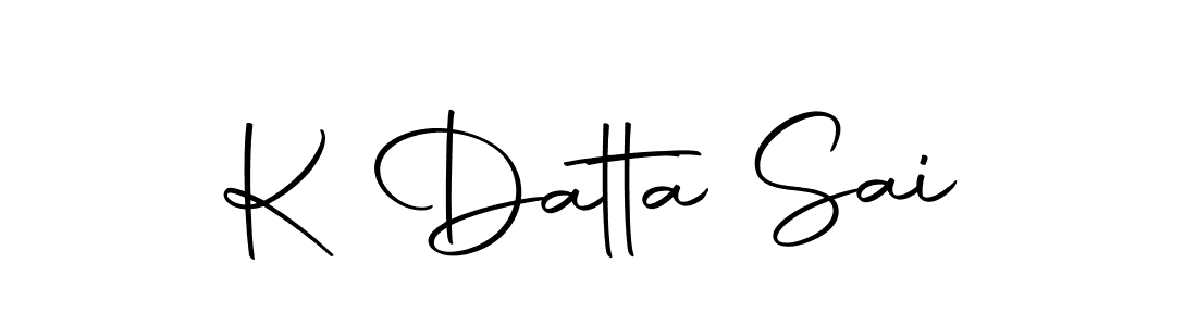 Create a beautiful signature design for name K Datta Sai. With this signature (Autography-DOLnW) fonts, you can make a handwritten signature for free. K Datta Sai signature style 10 images and pictures png