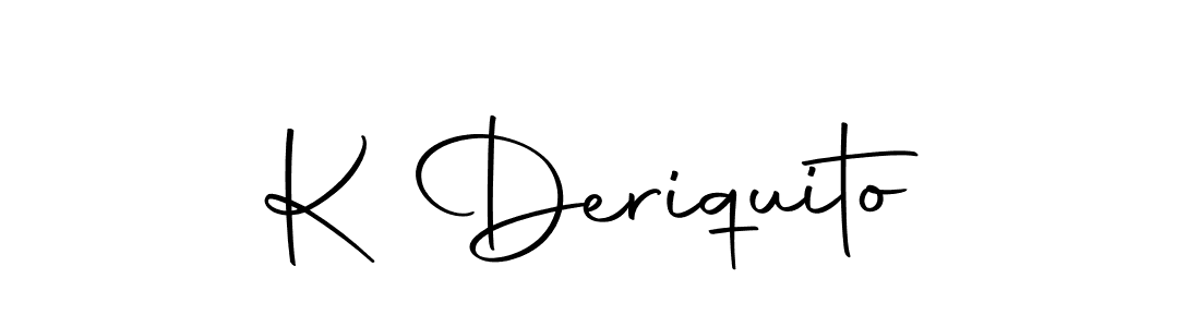 Use a signature maker to create a handwritten signature online. With this signature software, you can design (Autography-DOLnW) your own signature for name K Deriquito. K Deriquito signature style 10 images and pictures png