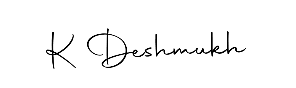 You can use this online signature creator to create a handwritten signature for the name K Deshmukh. This is the best online autograph maker. K Deshmukh signature style 10 images and pictures png