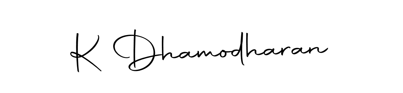 The best way (Autography-DOLnW) to make a short signature is to pick only two or three words in your name. The name K Dhamodharan include a total of six letters. For converting this name. K Dhamodharan signature style 10 images and pictures png