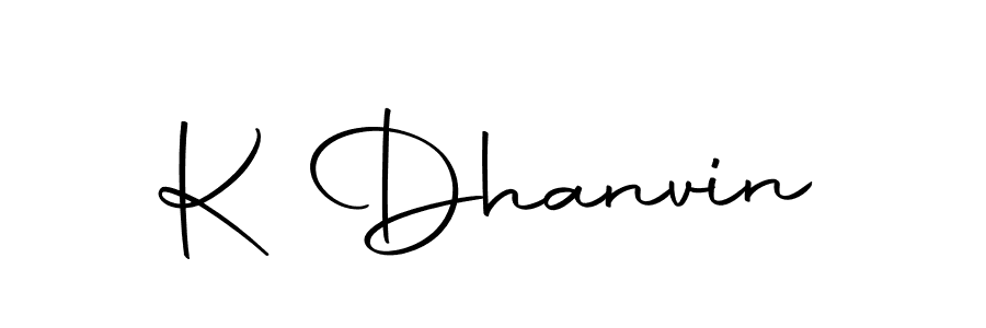 Create a beautiful signature design for name K Dhanvin. With this signature (Autography-DOLnW) fonts, you can make a handwritten signature for free. K Dhanvin signature style 10 images and pictures png