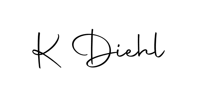 You should practise on your own different ways (Autography-DOLnW) to write your name (K Diehl) in signature. don't let someone else do it for you. K Diehl signature style 10 images and pictures png
