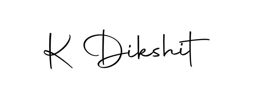 The best way (Autography-DOLnW) to make a short signature is to pick only two or three words in your name. The name K Dikshit include a total of six letters. For converting this name. K Dikshit signature style 10 images and pictures png