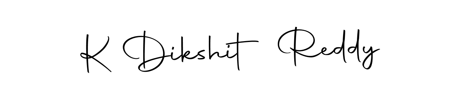 How to make K Dikshit Reddy name signature. Use Autography-DOLnW style for creating short signs online. This is the latest handwritten sign. K Dikshit Reddy signature style 10 images and pictures png