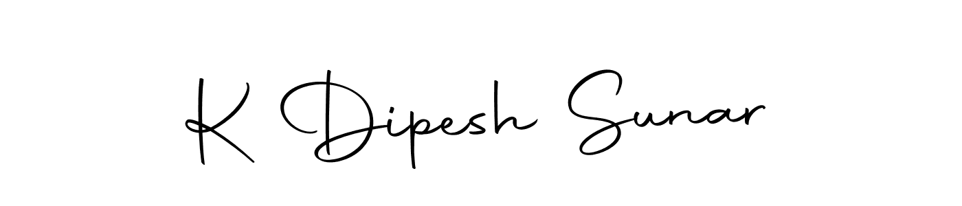 Design your own signature with our free online signature maker. With this signature software, you can create a handwritten (Autography-DOLnW) signature for name K Dipesh Sunar. K Dipesh Sunar signature style 10 images and pictures png