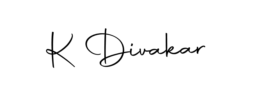 Also we have K Divakar name is the best signature style. Create professional handwritten signature collection using Autography-DOLnW autograph style. K Divakar signature style 10 images and pictures png