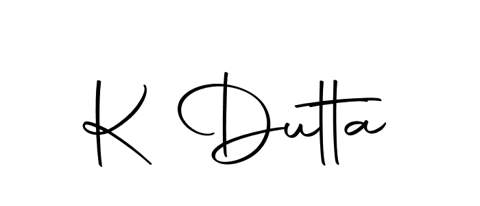 Design your own signature with our free online signature maker. With this signature software, you can create a handwritten (Autography-DOLnW) signature for name K Dutta. K Dutta signature style 10 images and pictures png