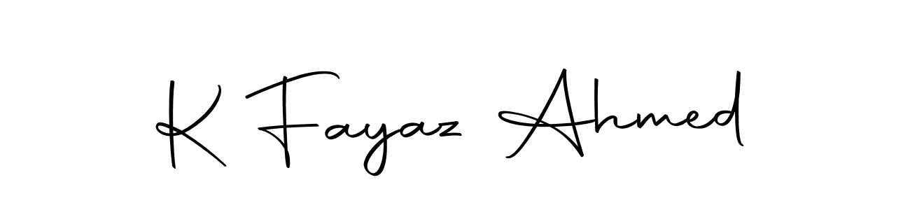 Use a signature maker to create a handwritten signature online. With this signature software, you can design (Autography-DOLnW) your own signature for name K Fayaz Ahmed. K Fayaz Ahmed signature style 10 images and pictures png