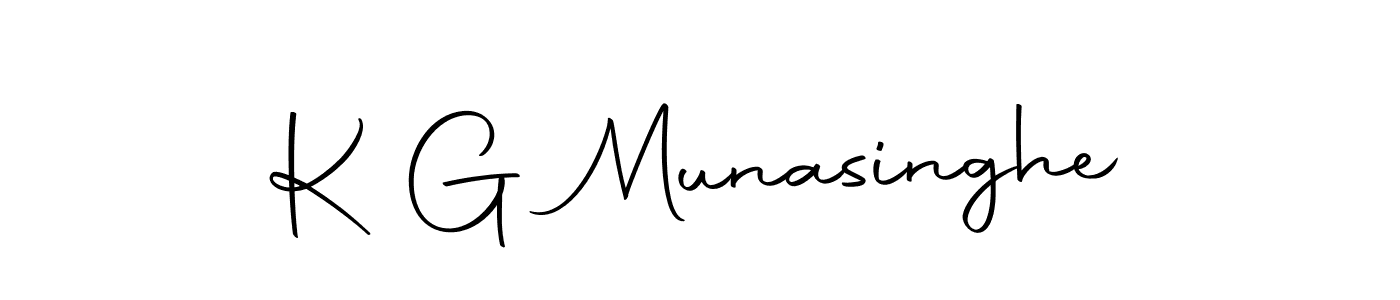 Create a beautiful signature design for name K G Munasinghe. With this signature (Autography-DOLnW) fonts, you can make a handwritten signature for free. K G Munasinghe signature style 10 images and pictures png