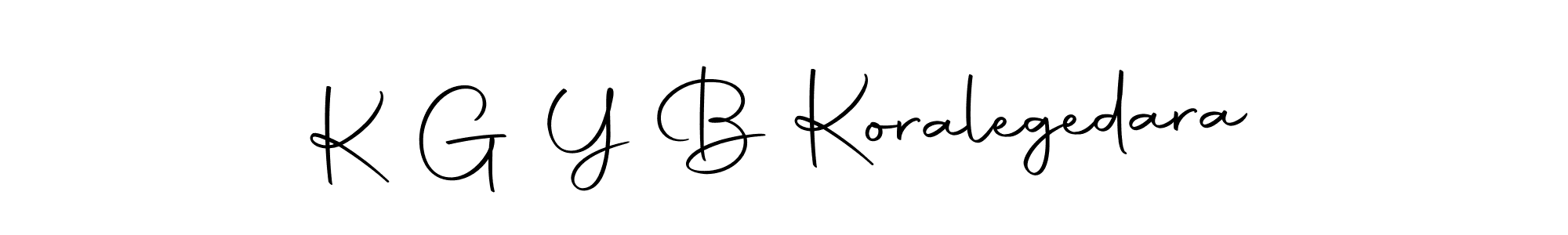 How to make K G Y B Koralegedara name signature. Use Autography-DOLnW style for creating short signs online. This is the latest handwritten sign. K G Y B Koralegedara signature style 10 images and pictures png