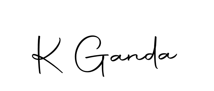 How to make K Ganda signature? Autography-DOLnW is a professional autograph style. Create handwritten signature for K Ganda name. K Ganda signature style 10 images and pictures png