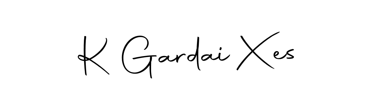 How to make K Gardai Xes name signature. Use Autography-DOLnW style for creating short signs online. This is the latest handwritten sign. K Gardai Xes signature style 10 images and pictures png