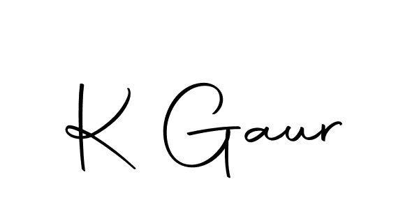 How to make K Gaur signature? Autography-DOLnW is a professional autograph style. Create handwritten signature for K Gaur name. K Gaur signature style 10 images and pictures png