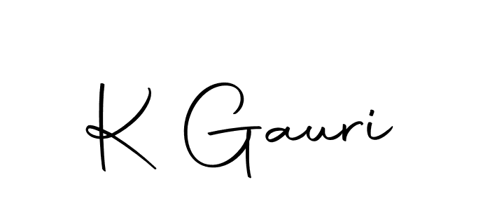 How to make K Gauri name signature. Use Autography-DOLnW style for creating short signs online. This is the latest handwritten sign. K Gauri signature style 10 images and pictures png