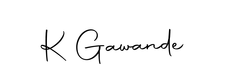 You can use this online signature creator to create a handwritten signature for the name K Gawande. This is the best online autograph maker. K Gawande signature style 10 images and pictures png