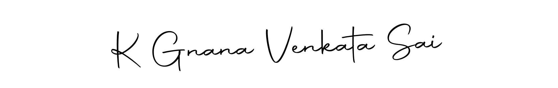 Design your own signature with our free online signature maker. With this signature software, you can create a handwritten (Autography-DOLnW) signature for name K Gnana Venkata Sai. K Gnana Venkata Sai signature style 10 images and pictures png