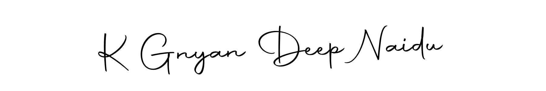 Create a beautiful signature design for name K Gnyan Deep Naidu. With this signature (Autography-DOLnW) fonts, you can make a handwritten signature for free. K Gnyan Deep Naidu signature style 10 images and pictures png