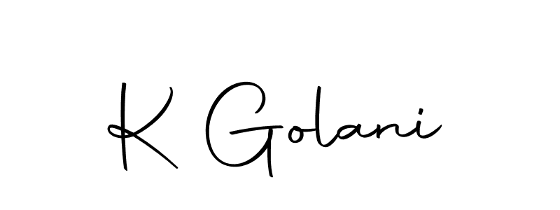 You can use this online signature creator to create a handwritten signature for the name K Golani. This is the best online autograph maker. K Golani signature style 10 images and pictures png