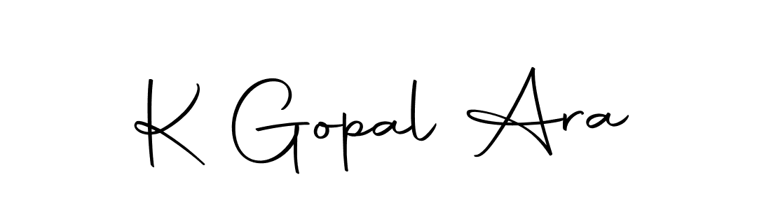 Similarly Autography-DOLnW is the best handwritten signature design. Signature creator online .You can use it as an online autograph creator for name K Gopal Ara. K Gopal Ara signature style 10 images and pictures png